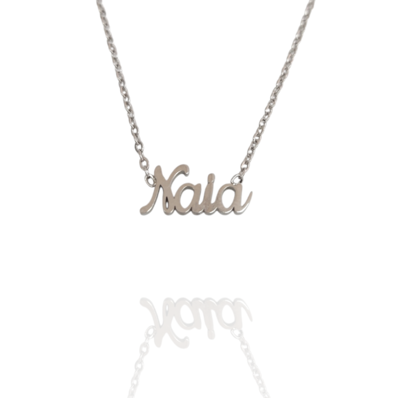 Collar con nombre de Naia en Acero Hipoalergénico 316l