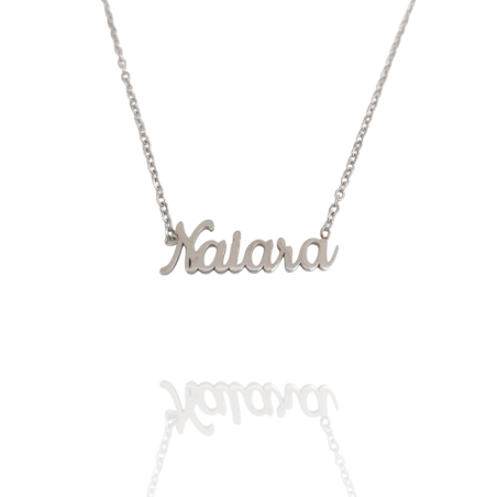 Collar con nombre de Naiara en Acero Hipoalergénico 316l