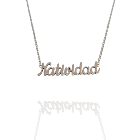 Collar con nombre de Natividad en Acero Hipoalergénico 316l