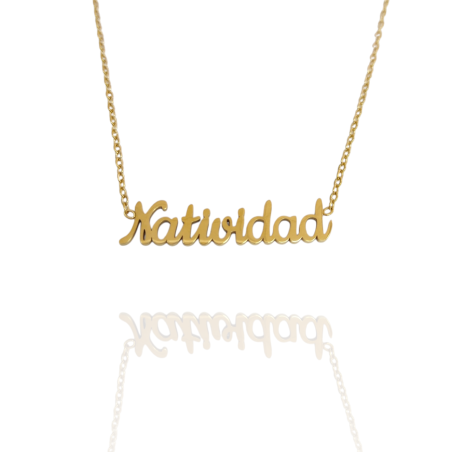 Collar con nombre de Natividad en Acero Hipoalergénico 316l