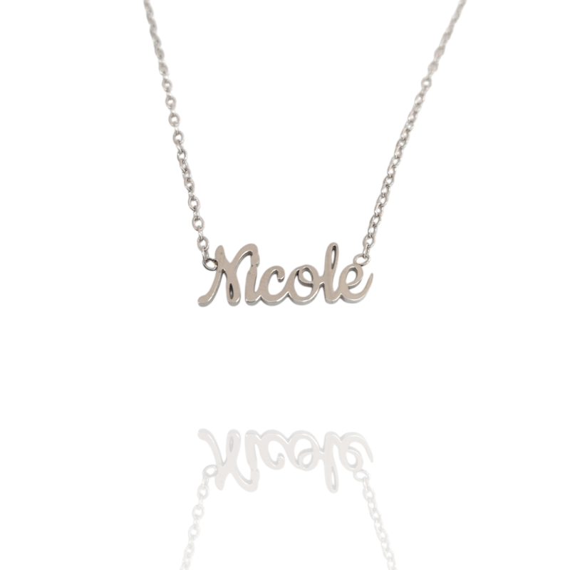 Collar con nombre de Nicole en Acero Hipoalergénico 316l