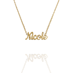 Collar con nombre de Nicole en Acero Hipoalergénico 316l