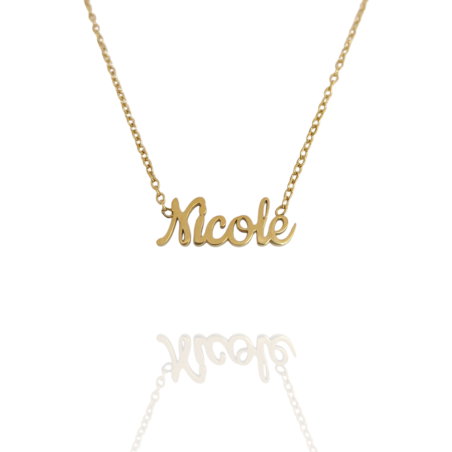 Collar con nombre de Nicole en Acero Hipoalergénico 316l