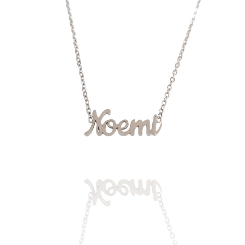 Collar con nombre de Noemi en Acero Hipoalergénico 316l