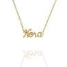 Collar con nombre de Nora en Acero Hipoalergénico 316l