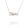 Collar con nombre de Olivia en Acero Hipoalergénico 316l