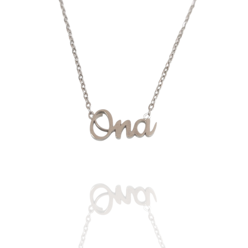 Collar con nombre de Ona en Acero Hipoalergénico 316l