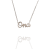 Collar con nombre de Ona en Acero Hipoalergénico 316l