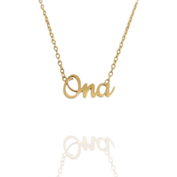Collar con nombre de Ona en Acero Hipoalergénico 316l
