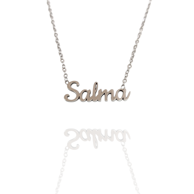 Collar con nombre de Salma en Acero Hipoalergénico 316l