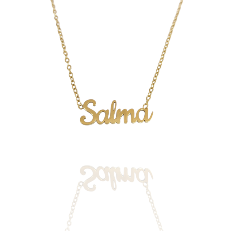 Collar con nombre de Salma en Acero Hipoalergénico 316l