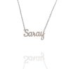 Collar con nombre de Saray en Acero Hipoalergénico 316l