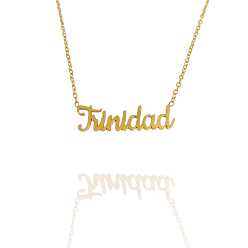 Collar con nombre de Trinidad en Acero Hipoalergénico 316l