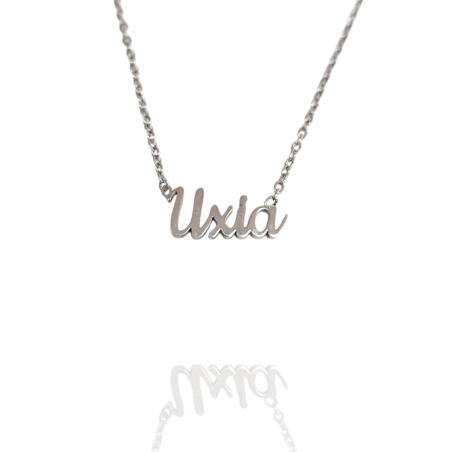 Collar con nombre de Uxía en Acero Hipoalergénico 316l