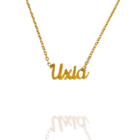 Collar con nombre de Uxía en Acero Hipoalergénico 316l
