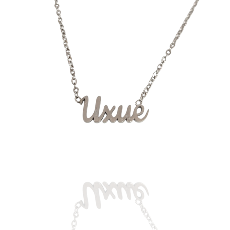 Collar con nombre de Uxue en Acero Hipoalergénico 316l