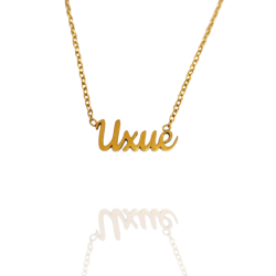 Collar con nombre de Uxue en Acero Hipoalergénico 316l