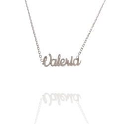 Collar con nombre de Valeria en Acero Hipoalergénico 316l