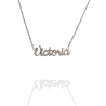 Collar con nombre de Victoria en Acero Hipoalergénico 316l