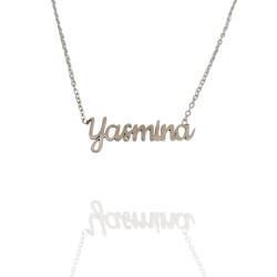 Collar con nombre de Yasmina en Acero Hipoalergénico 316l