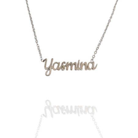 Collar con nombre de Yasmina en Acero Hipoalergénico 316l
