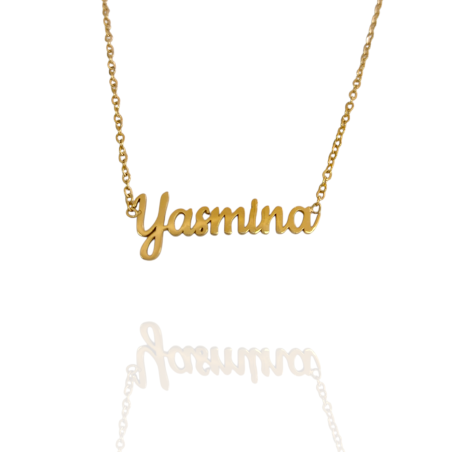 Collar con nombre de Yasmina en Acero Hipoalergénico 316l