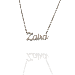 Collar con nombre de Zaira en Acero Hipoalergénico 316l