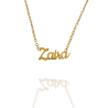 Collar con nombre de Zaira en Acero Hipoalergénico 316l