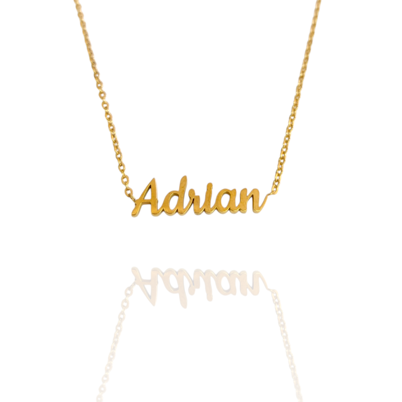 Collar con nombre de Adrián en Acero Hipoalergénico 316l