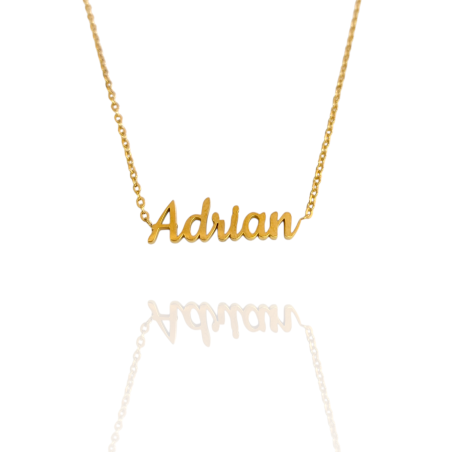 Collar con nombre de Adrián en Acero Hipoalergénico 316l