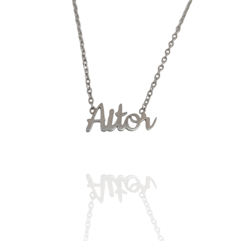 Collar con nombre de Aitor en Acero Hipoalergénico 316l