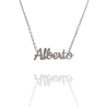 Collar con nombre de Alberto en Acero Hipoalergénico 316l
