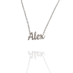 Collar con nombre de Alex en Acero Hipoalergénico 316l