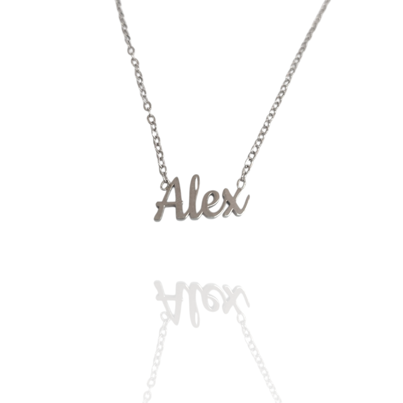 Collar con nombre de Alex en Acero Hipoalergénico 316l