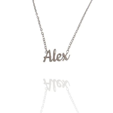 Collar con nombre de Alex en Acero Hipoalergénico 316l