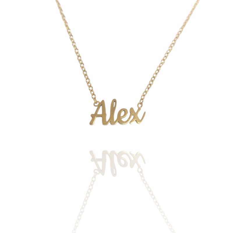 Collar con nombre de Alex en Acero Hipoalergénico 316l