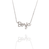 Collar con nombre de Borja en Acero Hipoalergénico 316l
