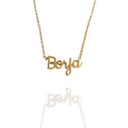 Collar con nombre de Borja en Acero Hipoalergénico 316l