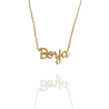 Collar con nombre de Borja en Acero Hipoalergénico 316l