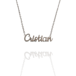 Collar con nombre de Cristian en Acero Hipoalergénico 316l