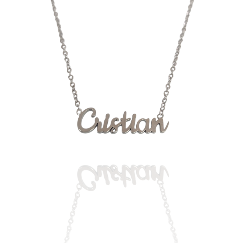 Collar con nombre de Cristian en Acero Hipoalergénico 316l