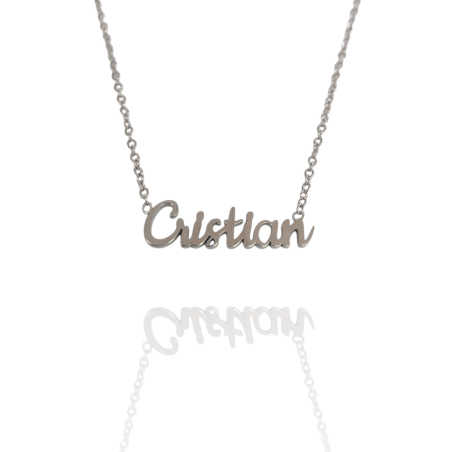 Collar con nombre de Cristian en Acero Hipoalergénico 316l