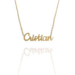Collar con nombre de Cristian en Acero Hipoalergénico 316l