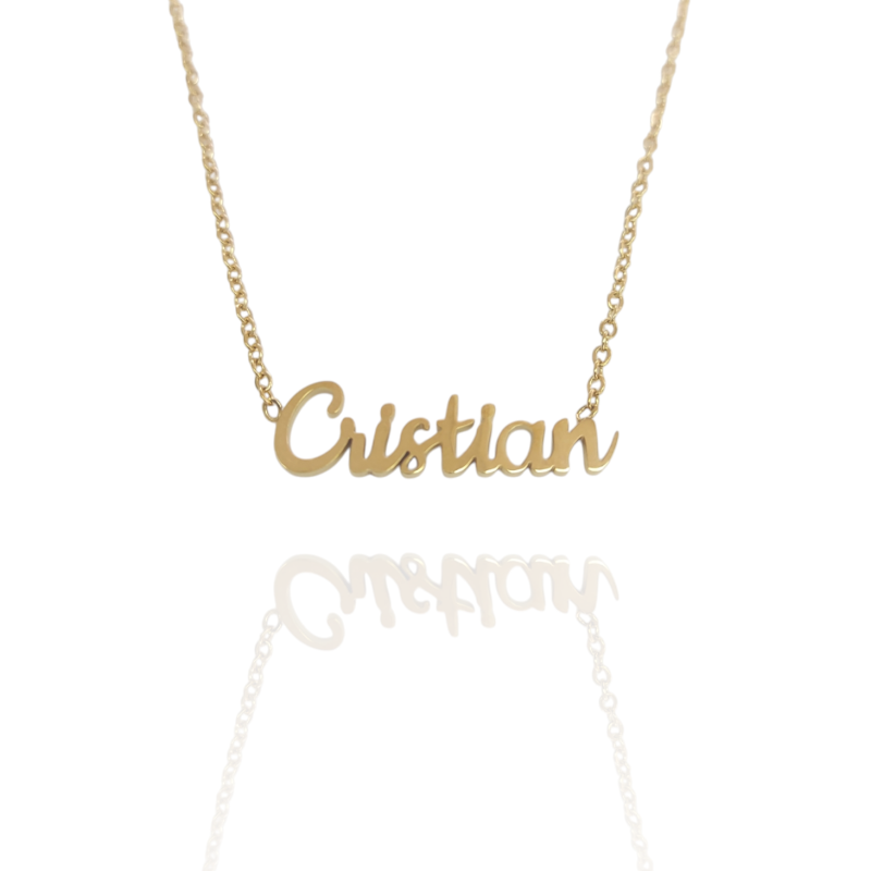 Collar con nombre de Cristian en Acero Hipoalergénico 316l