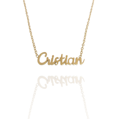 Collar con nombre de Cristian en Acero Hipoalergénico 316l