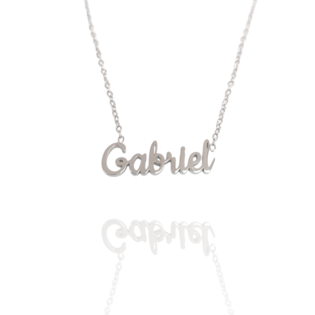 Collar con nombre de Gabriel en Acero Hipoalergénico 316l