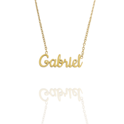 Collar con nombre de Gabriel en Acero Hipoalergénico 316l