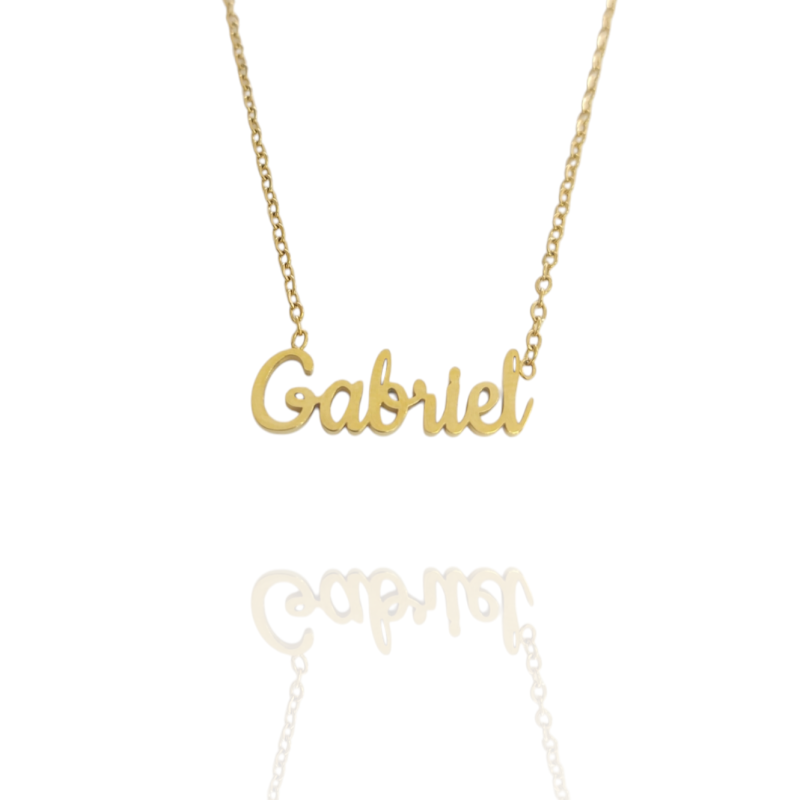 Collar con nombre de Gabriel en Acero Hipoalergénico 316l
