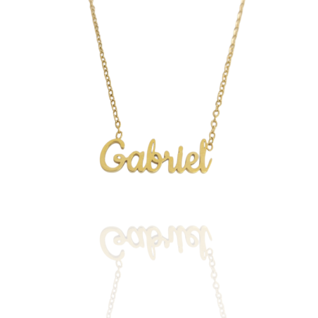 Collar con nombre de Gabriel en Acero Hipoalergénico 316l