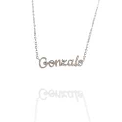 Collar con nombre de Gonzalo en Acero Hipoalergénico 316l